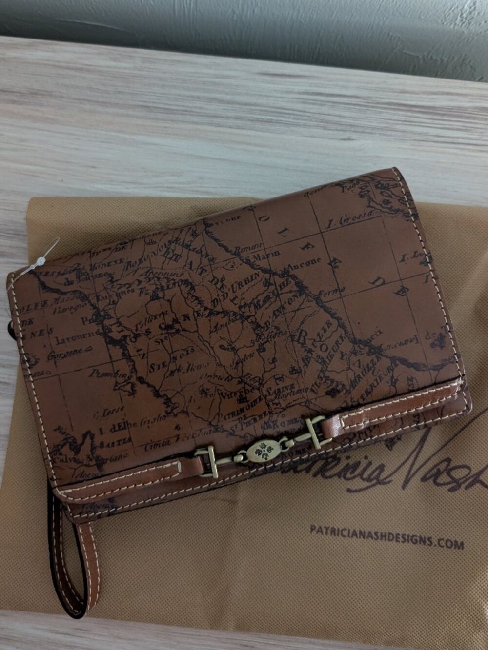 Patricia Nash Leather Organizer Clutch/Crossbody